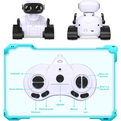 KIDS CHOICE Robot de Control Remoto,Juguete Robótica Recargable,Robot Inteligente RC de 2.4Ghz