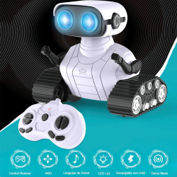 KIDS CHOICE Robot de Control Remoto,Juguete Robótica Recargable,Robot Inteligente RC de 2.4Ghz